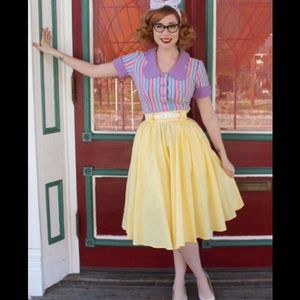 Li’l Loulou’s butter yellow circle skirt